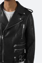 Load image into Gallery viewer, Poly Leather Moto Jacket - Black