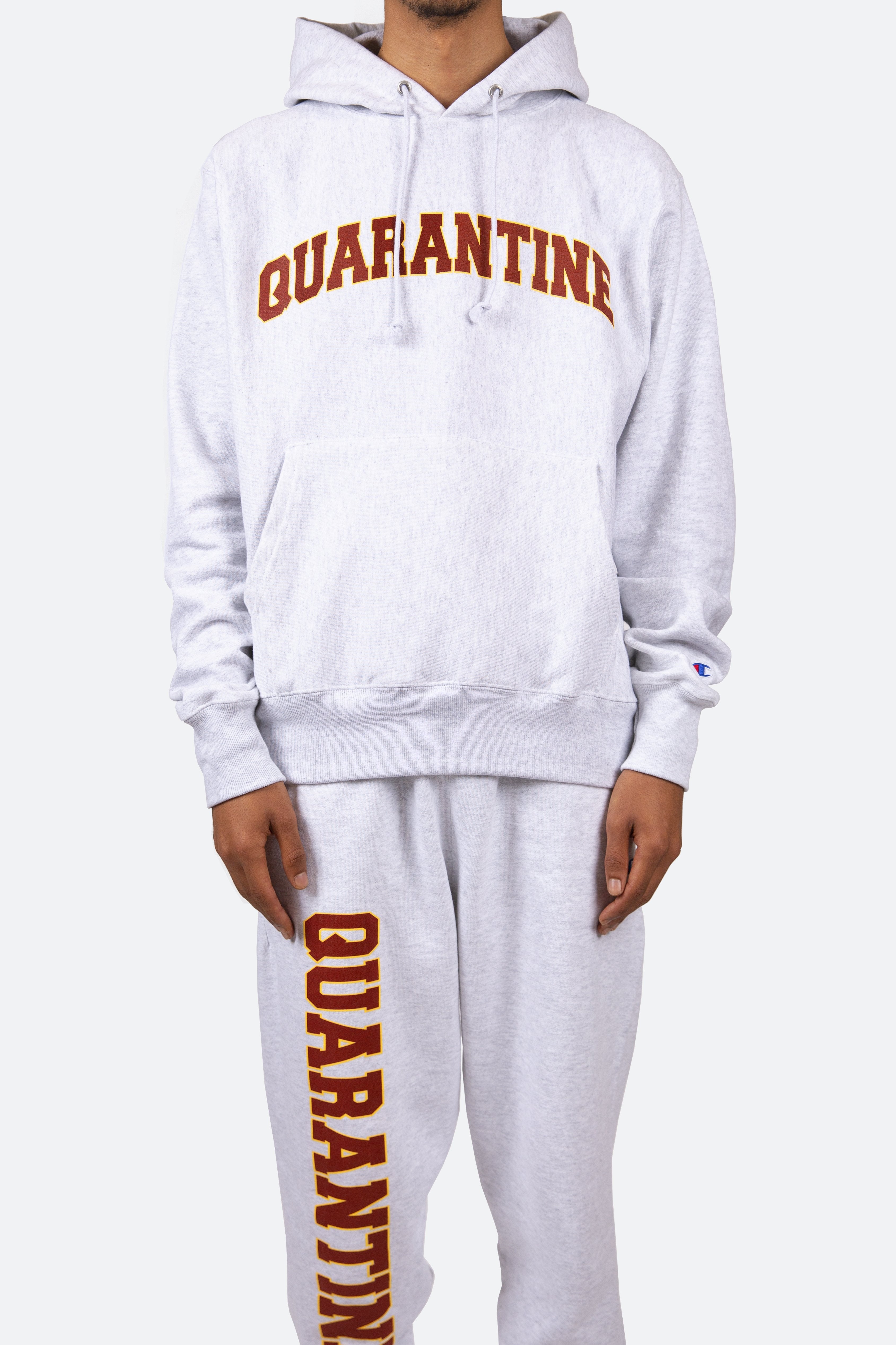 Quarantine champion hoodie deals